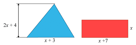 En triangel och en rektangel