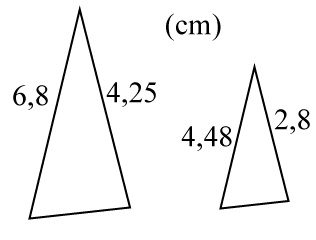 Är trianglarna likformiga