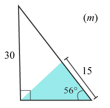 triangel för beräkning med areasatsen