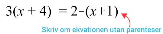 Ekvationer med parenteser