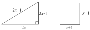 Triangel ocg rektangel med okända sidor